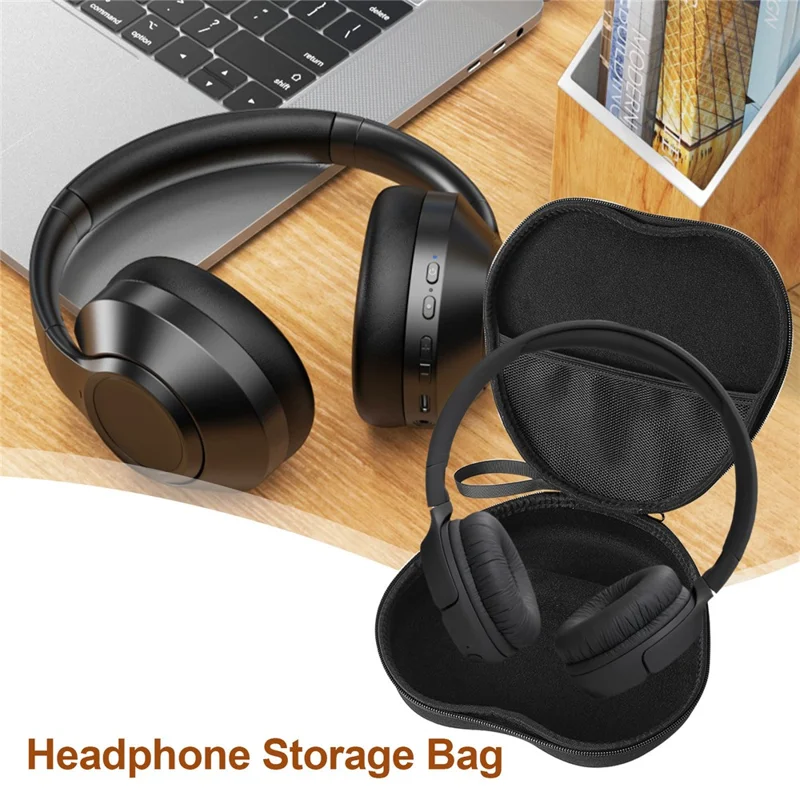 For JBL Tune 525BT Headphone Case EVA Hard Shell Storage Bag With Cleaning Pen Set - Black