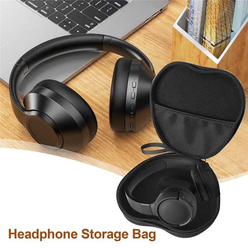 For JBL Tune 520BT Headphone Case EVA Hard Shell Storage Bag With Cleaning Pen Set - Black