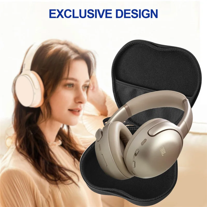 Estojo Rígido em EVA para Fone de Ouvido JBL Tour One M3 com Conjunto de Caneta de Limpeza - Preto