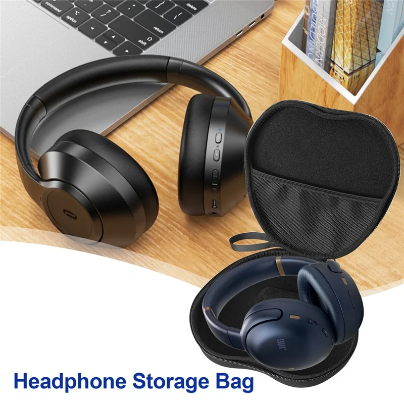 Estojo Rígido em EVA para Fone de Ouvido JBL Tour One M3 com Conjunto de Caneta de Limpeza - Preto
