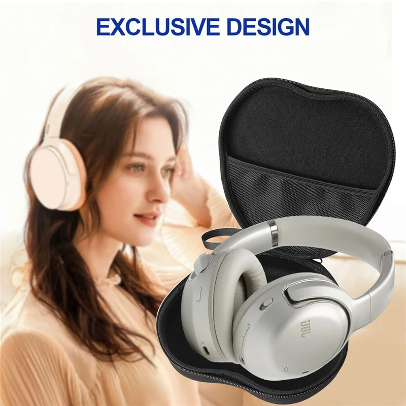 Étui pour casque JBL Tour One M2 - Coque rigide EVA avec stylo de nettoyage - Cyan