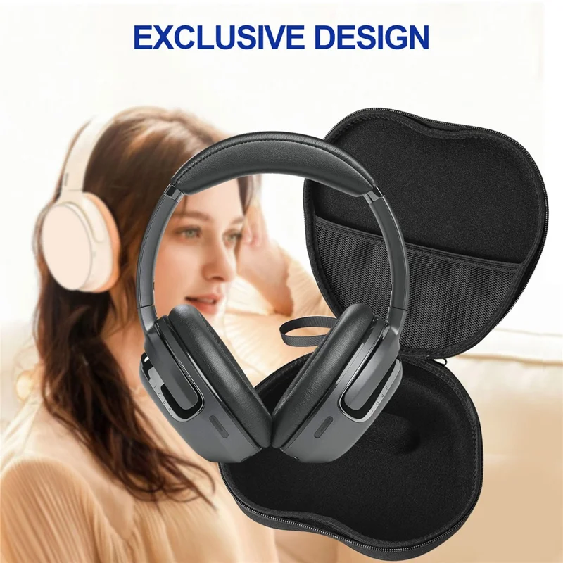 For JBL Tour One Headphone Case EVA Hard Shell Storage Bag With Cleaning Pen Set - Black