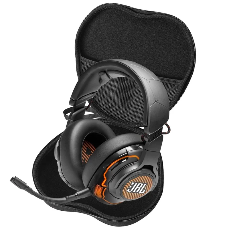 For JBL Quantum ONE Headphone Case EVA Hard Shell Storage Bag With Cleaning Pen Set - Black