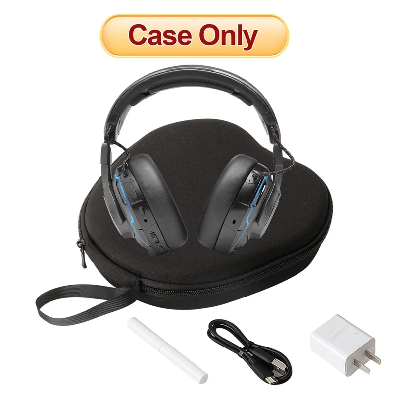 For JBL Quantum ONE Headphone Case EVA Hard Shell Storage Bag With Cleaning Pen Set - Black