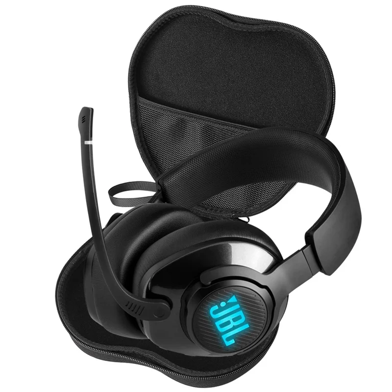 For JBL Quantum 400 Headphone Case EVA Hard Shell Storage Bag With Cleaning Pen Set - Black