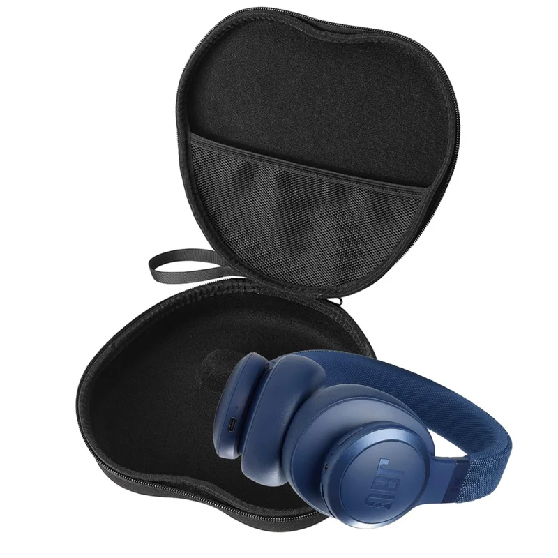 For JBL Live 660NC Headphone Case EVA Hard Shell Storage Bag With Cleaning Pen Set - Black