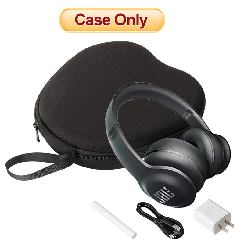 Estojo Rígido de EVA para Fones de Ouvido JBL Everest Elite 300 com Conjunto de Caneta de Limpeza - Preto