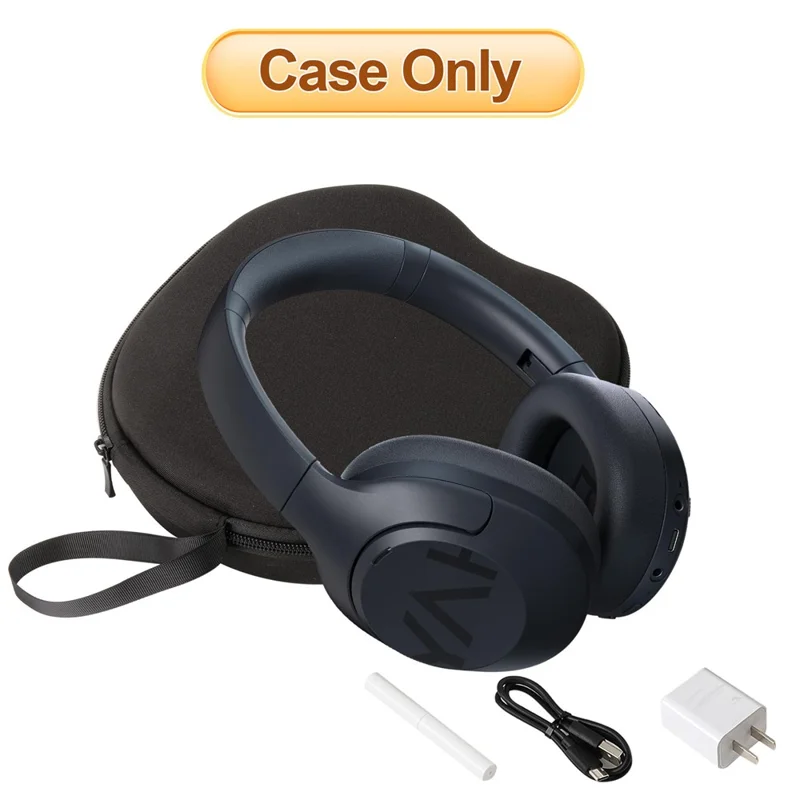 For Haylou S30 Headphone Case EVA Hard Shell Storage Bag With Cleaning Pen Set - Black