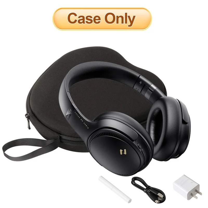 For HAVIT H630BT Headphone Case EVA Hard Shell Storage Bag With Cleaning Pen Set - Black