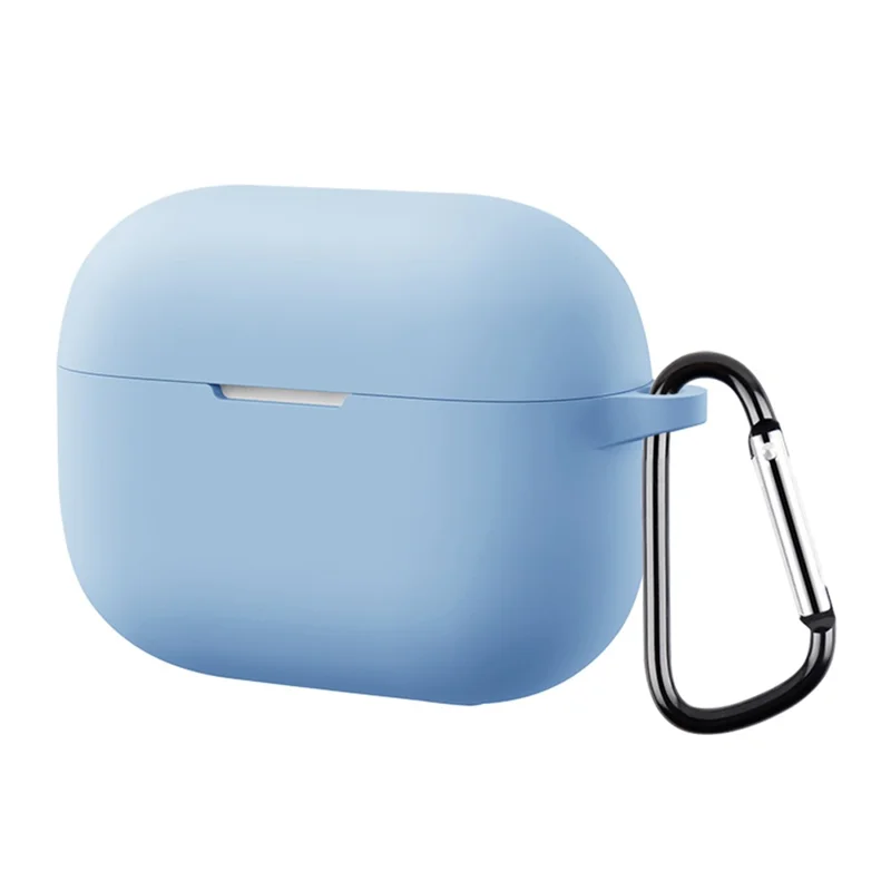 Étui en silicone avec réduction de bruit active pour Huawei FreeBuds SE 4, étui de protection anti-rayures avec mousqueton - Bleu ciel