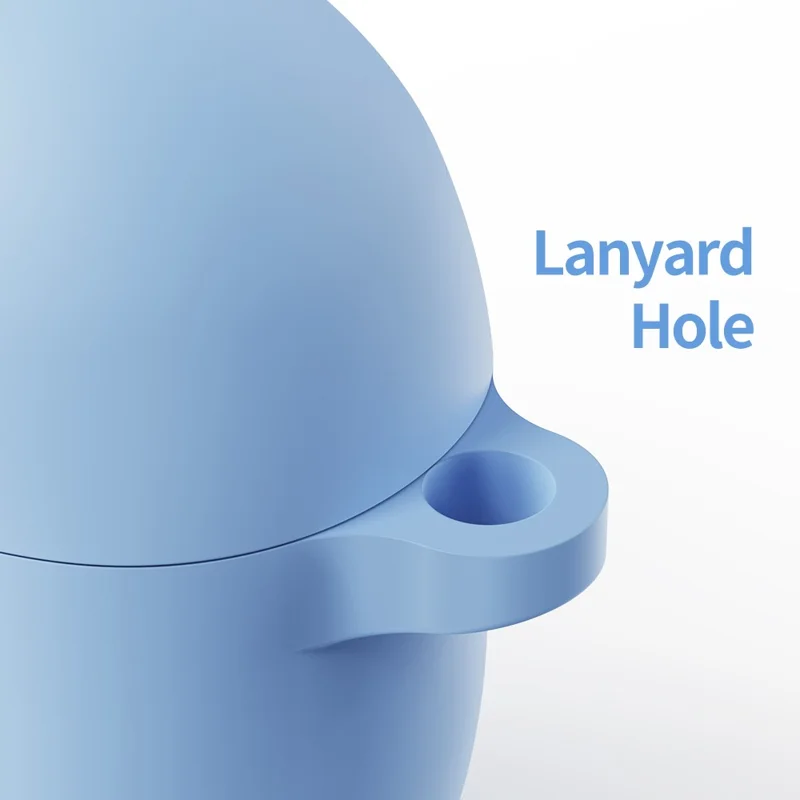 Étui en silicone avec réduction de bruit active pour Huawei FreeBuds SE 4, étui de protection anti-rayures avec mousqueton - Bleu ciel