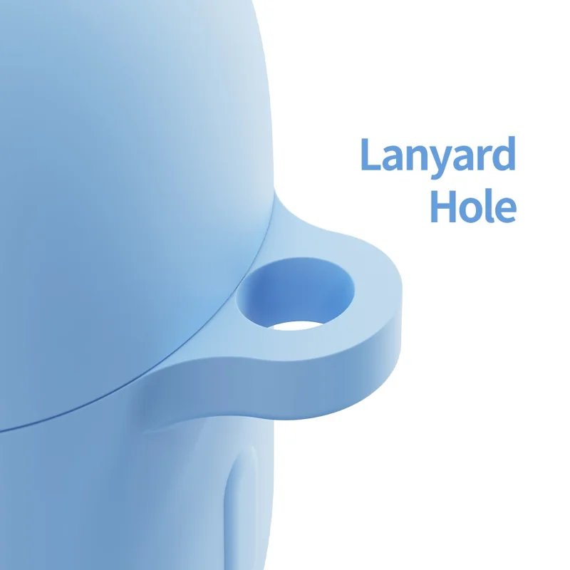 Huawei FreeClip 2 Silikon Hülle Kabellose Kopfhörer Kratzfeste Schutzhülle mit Karabiner - Himmelblau