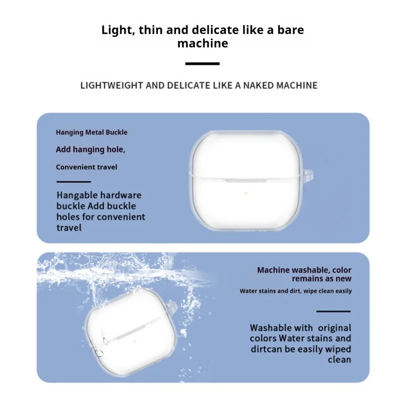 Earphone Case For Samsung Galaxy Buds3  /  Buds3 Pro  /  Buds3 FE Transparent TPU Protective Cover