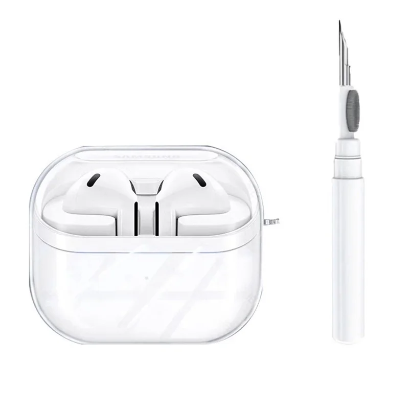 TPU Earbuds Case For Samsung Galaxy Buds3  /  Buds3 Pro  /  Buds3 FE Clear Protective Cover with Cleaning Pen Set