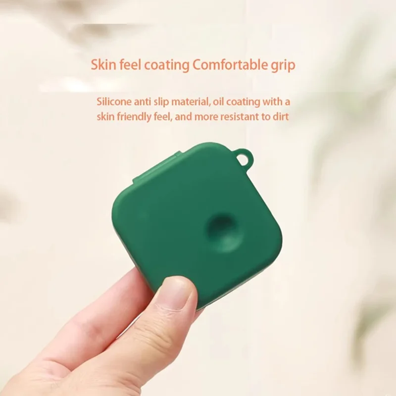 For Nothing Ear (3) Silicone Case Wireless Earphones Protective Cover with Anti-Lost Buckle - Blackish Green