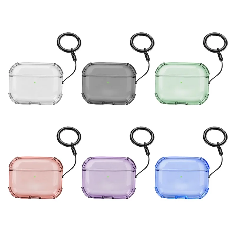 Für Apple AirPods Pro Case Ultra Thin Matte TPU Ohrhörer Schutzhülle mit Tragegriff - Lila