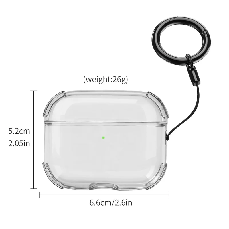 Für Apple AirPods Pro Case Ultra Thin Matte TPU Ohrhörer Schutzhülle mit Tragegriff - Lila