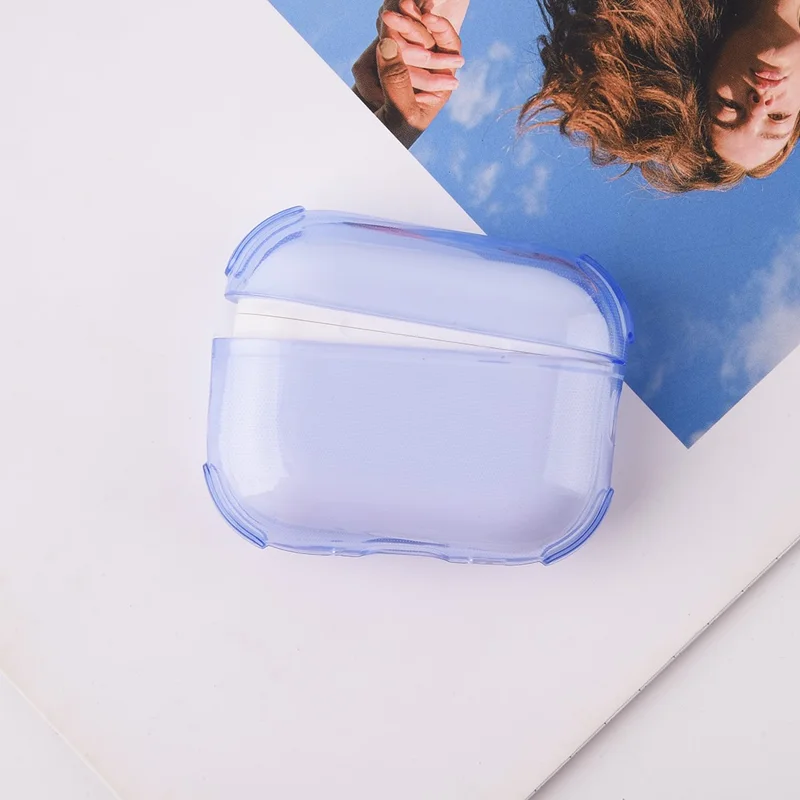 Für AirPods Pro 2 Hülle Ultra Dünn Matte TPU Kopfhörer Schutzhülle mit Trageriemen - Lila