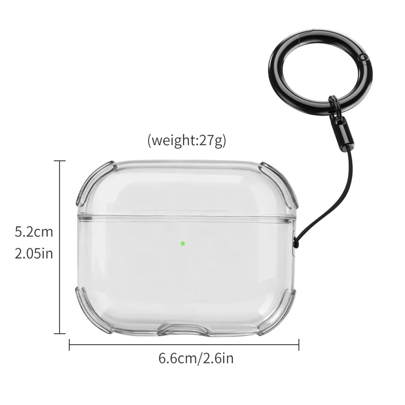 Für AirPods Pro 2 Hülle Ultra Dünn Matte TPU Kopfhörer Schutzhülle mit Trageriemen - Lila