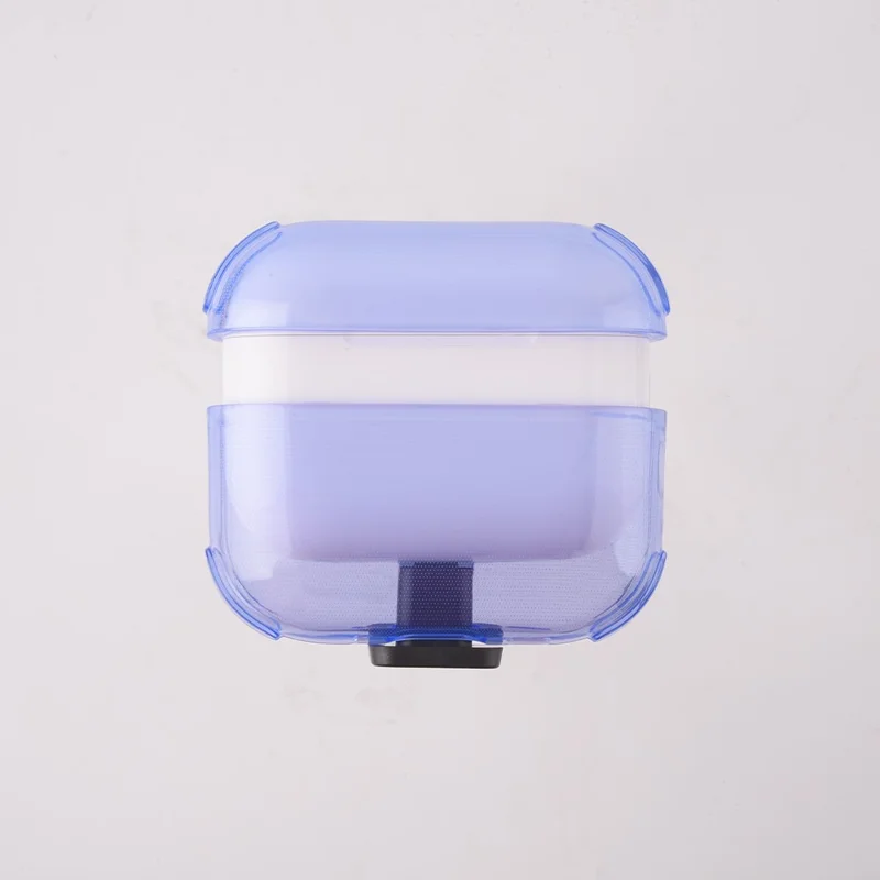 For AirPods Pro 3 Case Ultra Thin Matte TPU Earbuds Protective Cover with Strap Ring - Grey