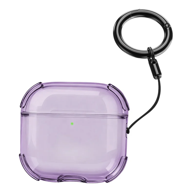 Per Apple AirPods 3 Case Ultra Thin Matte TPU Auricolari Copertura protettiva con anello da cinturino - Viola