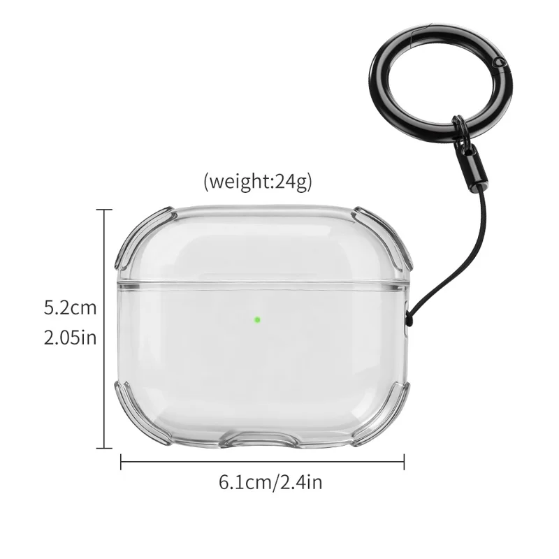 Per Apple AirPods 3 Case Ultra Thin Matte TPU Auricolari Copertura protettiva con anello da cinturino - Viola