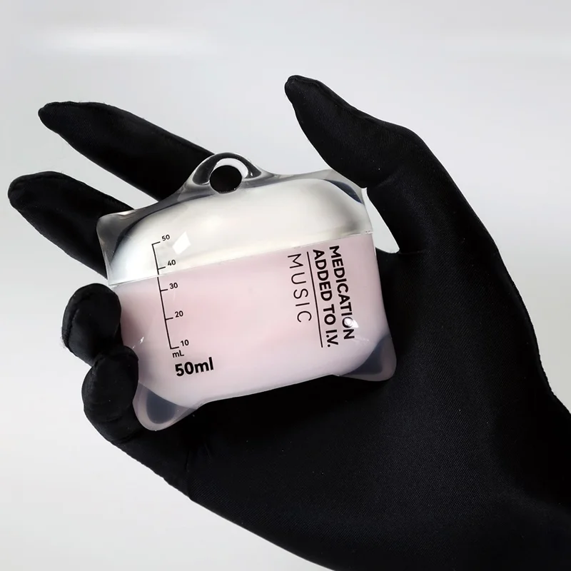 S!GN voor AirPods 4 hoesje UV stofbestendig transparant vloeibaar siliconen oordoppenhoesje - Roze