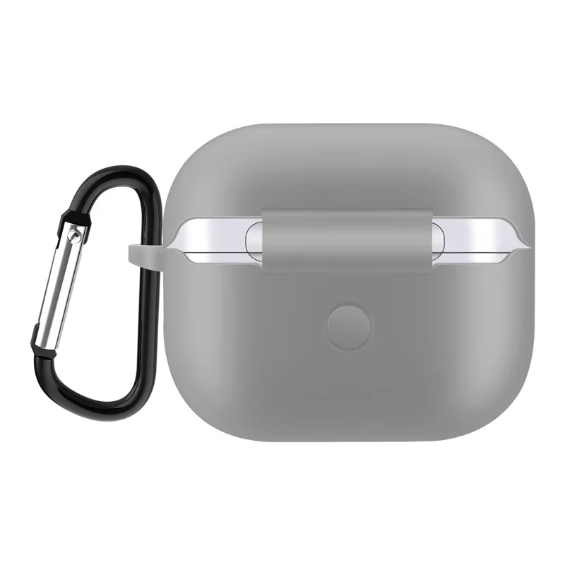 Coque de protection antidéflagrante en silicone pour AirPods 3, écouteurs compatibles Bluetooth de couleur unie - Gris