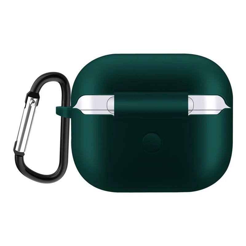 Custodia Protettiva in Silicone Antiurto per Auricolari con Bluetooth Colore Uniforme, Copertura per AirPods 3 - Verde Scuro