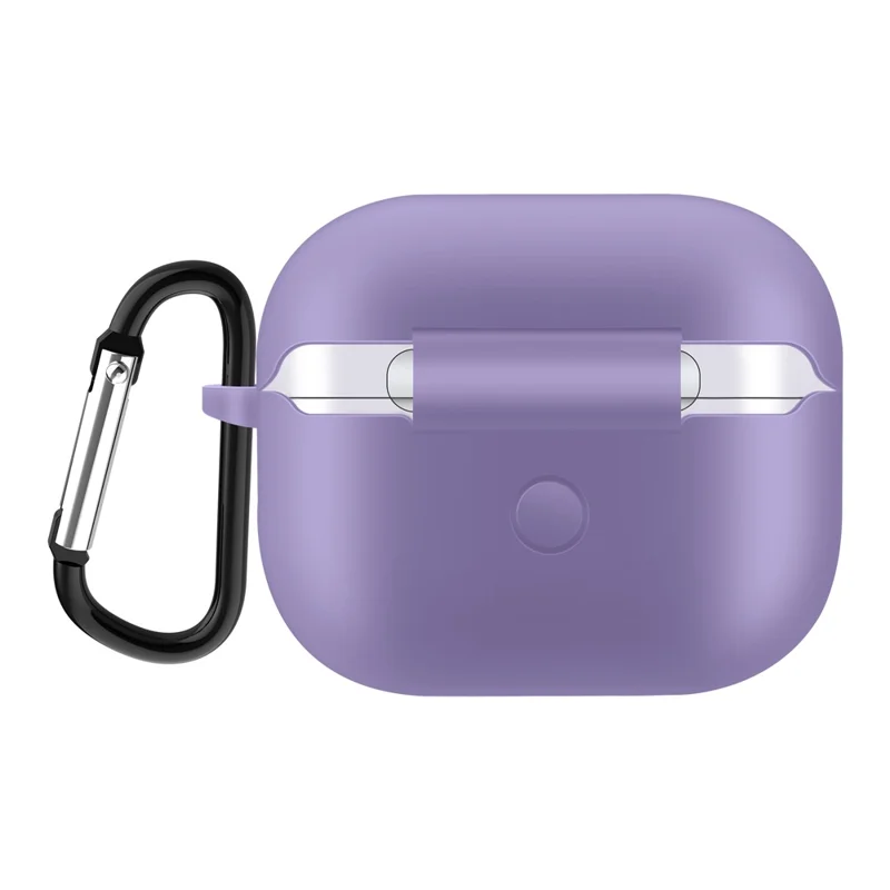 Coque de protection antidéflagrante en silicone pour AirPods 3, compatible Bluetooth, couleur unie, housse de protection pour écouteurs - Violet