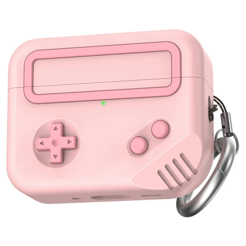 AHASTYLE JY27 Funda de silicona para Apple AirPods Pro 3, diseño de consola de juegos, antideslizante, funda para auriculares - Rosa