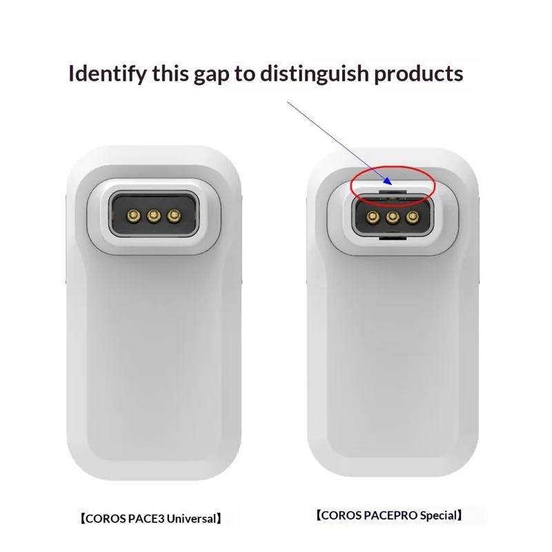 Adaptador de Carregamento para Coros Apex 2 Pro / Apex 2 / Apex Pro / Pace 3 Carregador para Relógio Inteligente com Estojo TPE, Branco