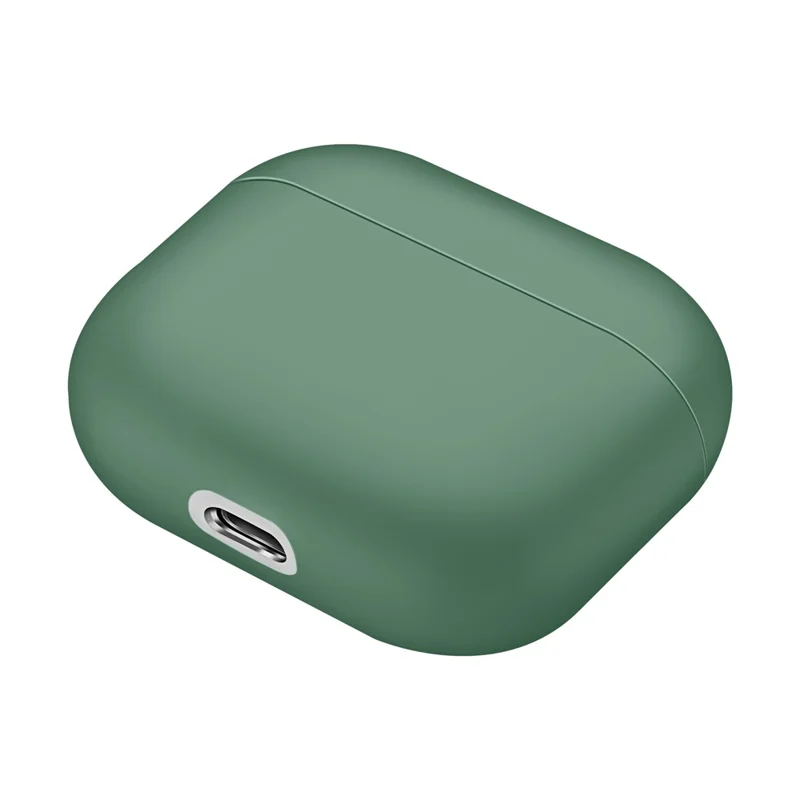 Shockproof Solid Color Shell Case Anti-drop Full Protective Silicone Case Cover for AirPods 3 - Green