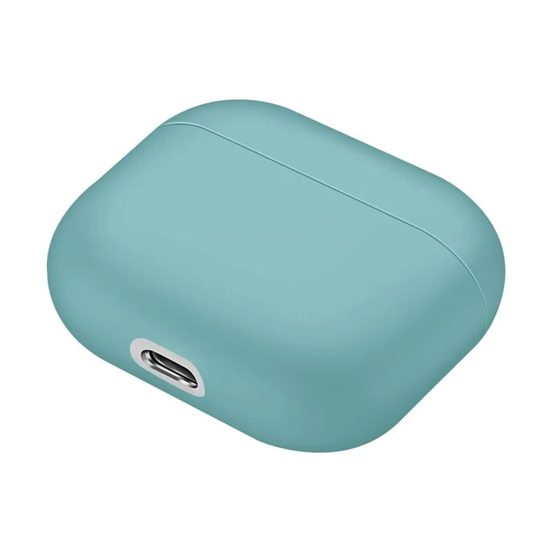Shockproof Solid Color Shell Case Anti-drop Full Protective Silicone Case Cover for AirPods 3 - Light Green