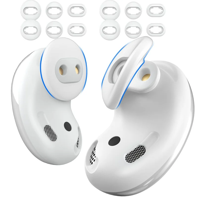 AHASTYLE PT132 para Samsung Galaxy Buds Live, tapones de repuesto de silicona (6 pares en total, 2 pares de cada tamaño S/M/L) - Blanco