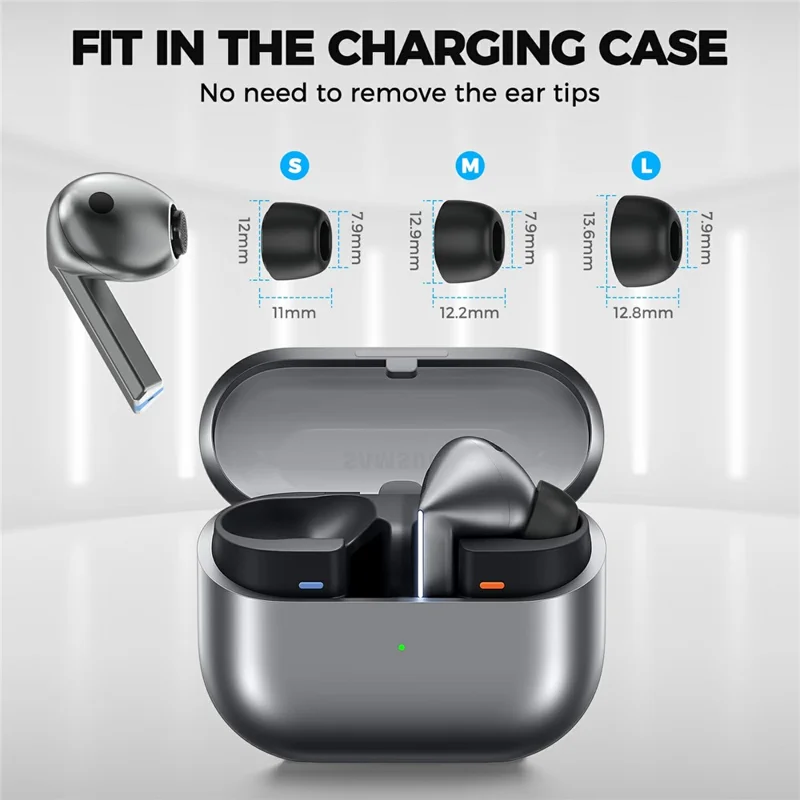 AHASTYLE WG168 2Pairs Memory Foam Ear Tips for Samsung Galaxy Buds3 Pro TWS Earbuds Replacement Tips - Large Size