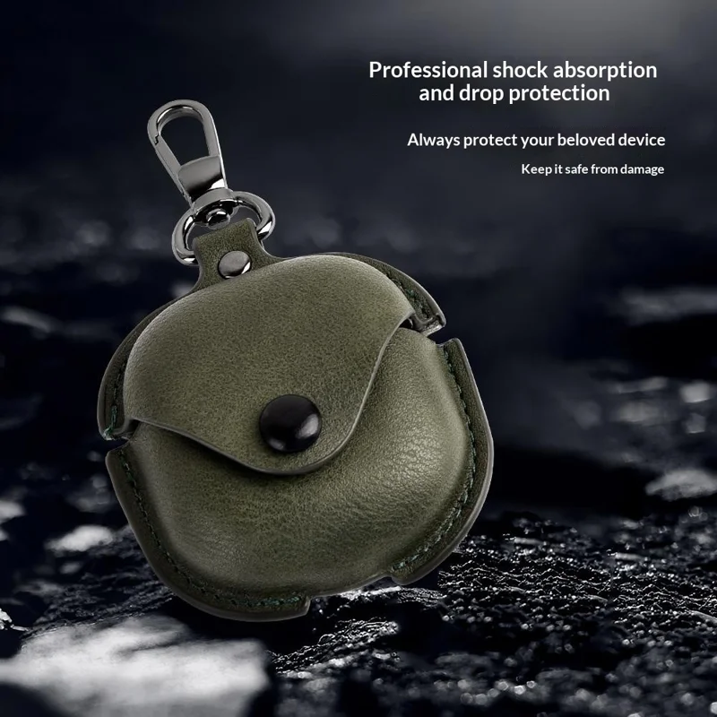 For Samsung Galaxy Buds Core Earphone Case Business Leather + PC Protective Cover - Green