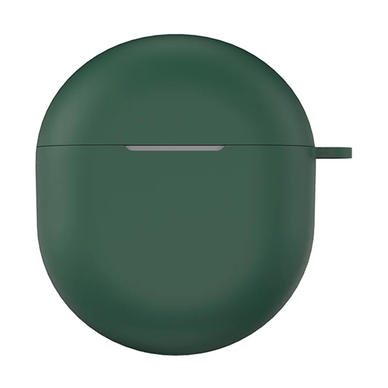 For Google Pixel Buds 2a Soft Silicone Case Scratch Resistant Earphone Cover with Carabiner - Green