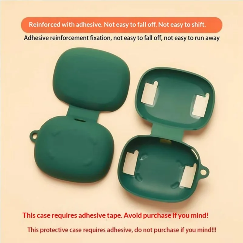 For JBL Endurance Peak 4 Silicone Case Wireless Earbuds Protective Cover with Anti-Lost Buckle - Red