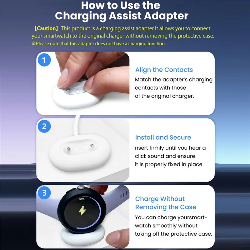 Helper Tool for Google Pixel Watch 4 45mm / 4 41mm Watch Cases Charging Adapter Charging Extension No Need to Remove Case Smartwatch Accessories