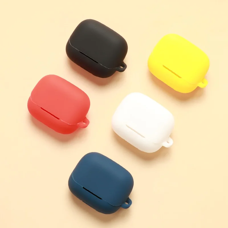 For Honor Earbuds 4 Silicone Case Wireless Earbuds Protective Cover with Anti-Lost Buckle - Blackish Green