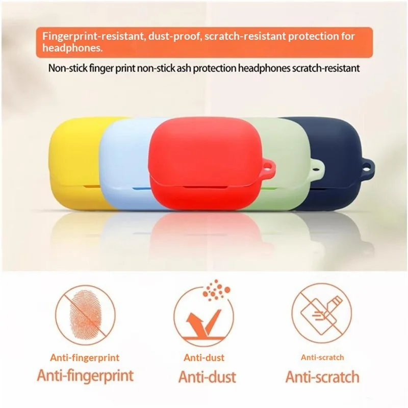 For Honor Earbuds 4 Silicone Case Wireless Earbuds Protective Cover with Anti-Lost Buckle - Blackish Green