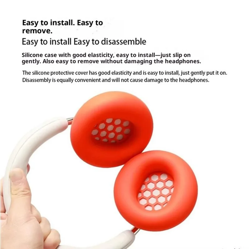 1 Paio di Custodie in Silicone per CMF by Nothing Headphone Pro Copertura Protettiva - Arancione