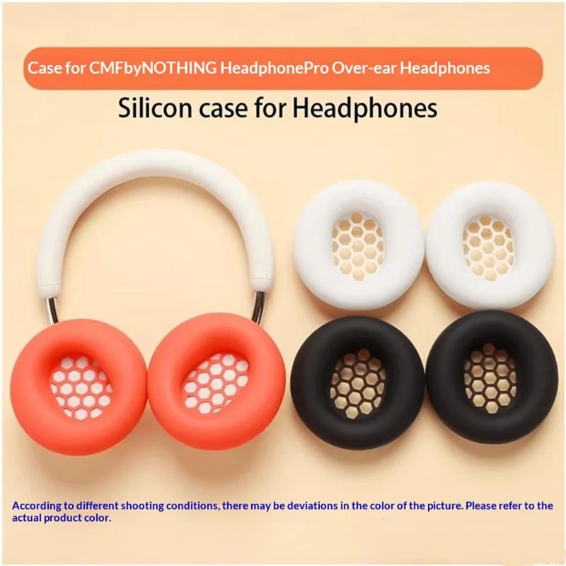 1 Paio di Custodie in Silicone per CMF by Nothing Headphone Pro Copertura Protettiva - Arancione