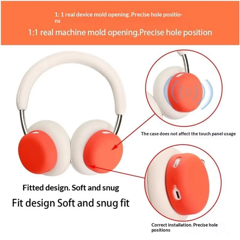 Custodia in silicone per CMF by Nothing Headphone Pro, cover esterna protettiva per cuffie - Arancione