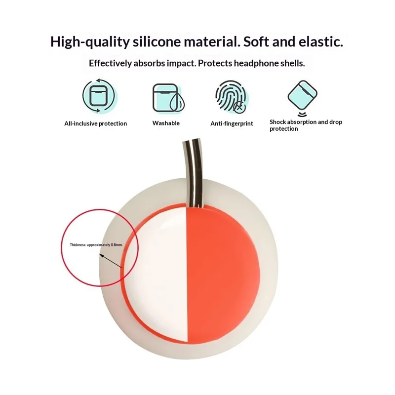 Custodia in silicone per CMF by Nothing Headphone Pro, cover esterna protettiva per cuffie - Arancione