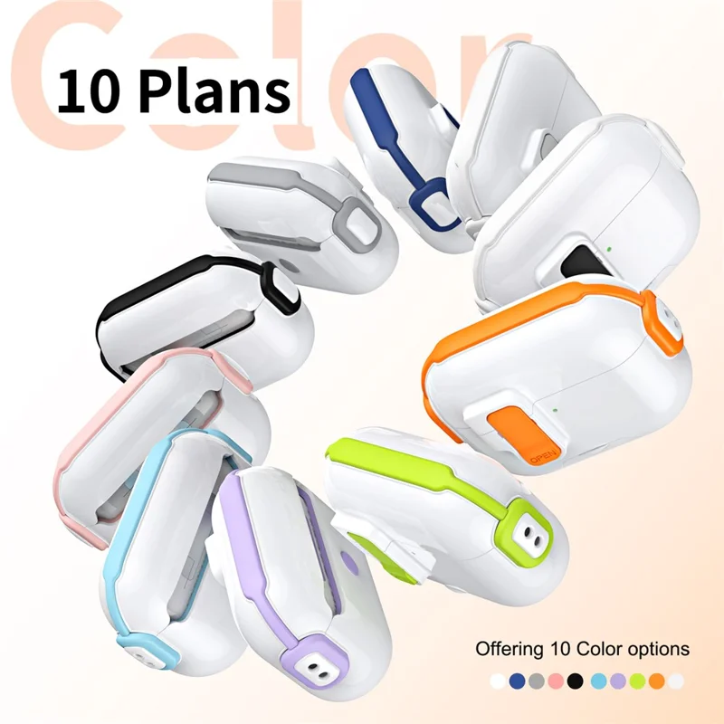 For AirPods Pro 3 Case with Phone Stand Function TPU PC TWS Earbuds Protective Cover - Orange