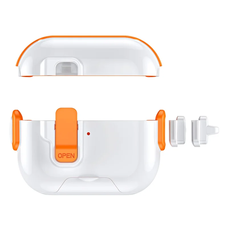 For AirPods Pro 3 Case with Phone Stand Function TPU PC TWS Earbuds Protective Cover - Orange