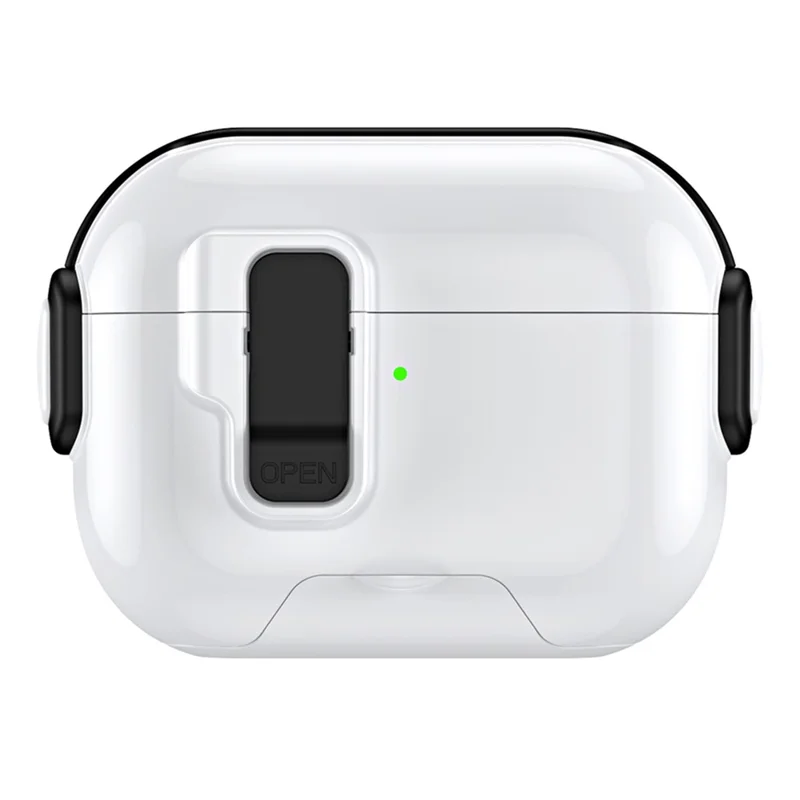 Hoofdtelefoonhoesje voor AirPods Pro 3 met functie van telefoonstandaard, beschermhoes van TPU en PC voor TWS-oordopjes - Zwart