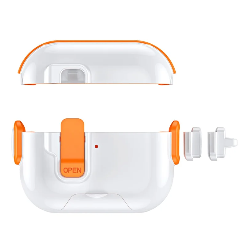 For AirPods Pro 2 Case with Phone Stand Function TPU PC TWS Earbuds Protective Cover - Orange